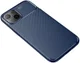 Apple iPhone 13 Mini Hoesje Siliconen Carbon TPU Back Cover Blauw afbeelding 6