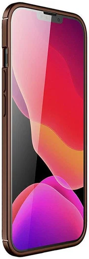 Apple iPhone 13 Mini Hoesje Siliconen Carbon TPU Back Cover Bruin afbeelding 2