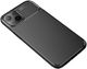 Apple iPhone 13 Hoesje Siliconen Carbon TPU Back Cover Zwart afbeelding 2