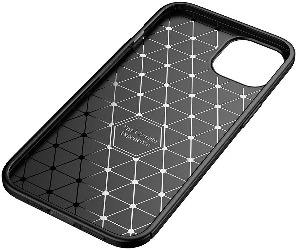 Apple iPhone 13 Hoesje Siliconen Carbon TPU Back Cover Zwart afbeelding 10