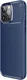 Apple iPhone 13 Pro Hoesje Siliconen Carbon TPU Back Cover Blauw afbeelding 1