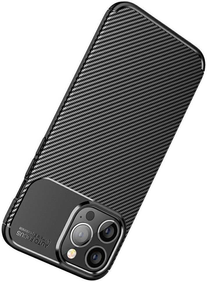 Apple iPhone 13 Pro Max Hoesje Siliconen Carbon TPU Back Cover Bruin afbeelding 10
