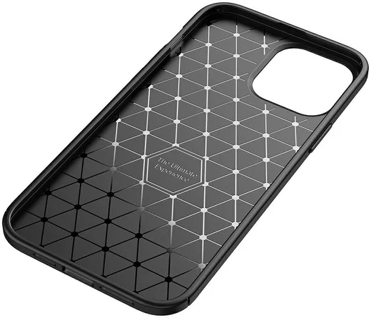 Apple iPhone 13 Pro Max Hoesje Siliconen Carbon TPU Back Cover Bruin afbeelding 11