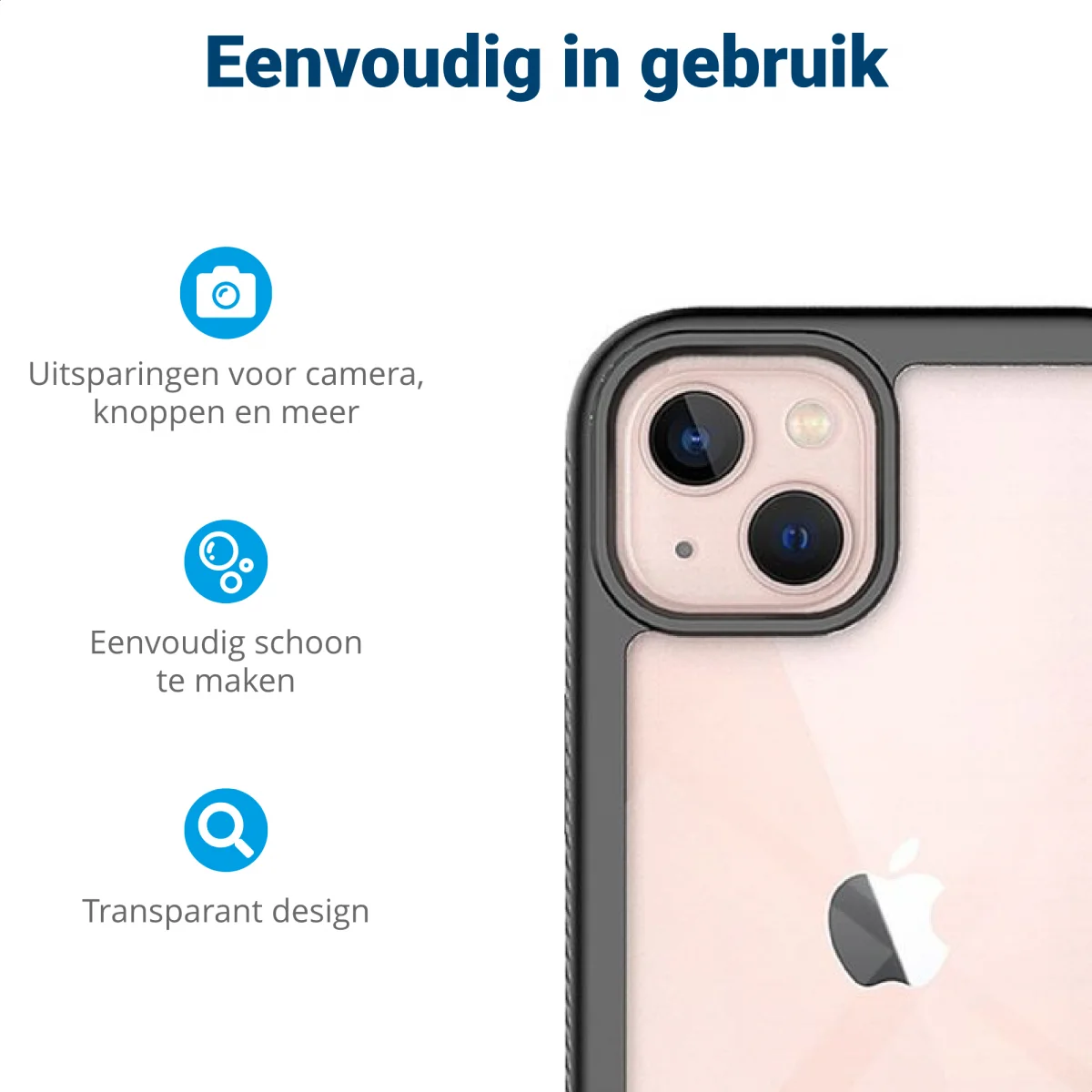 Apple iPhone 13 Mini Hoesje Full Protect 360° Cover Hybride Zwart afbeelding 6