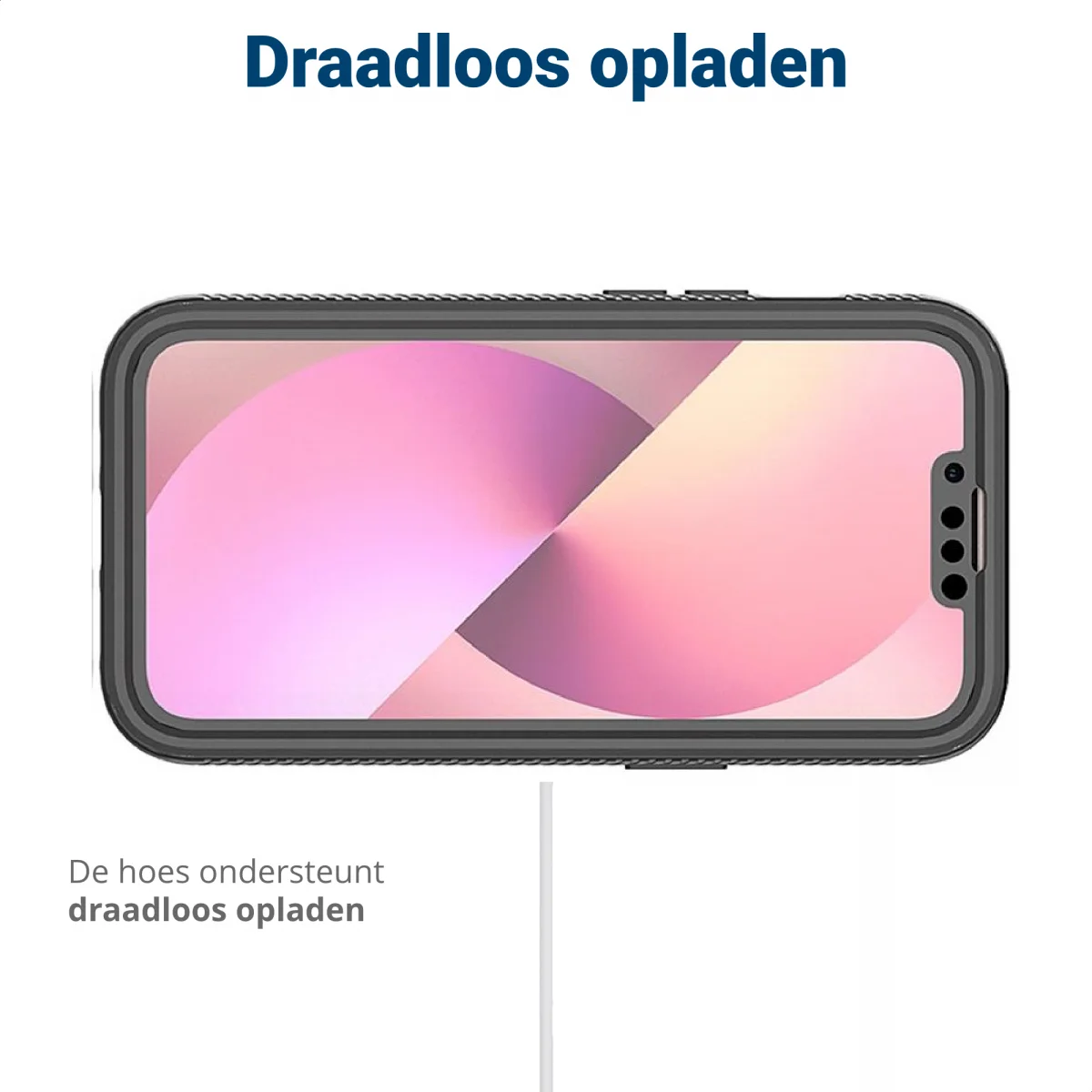 Apple iPhone 13 Mini Hoesje Full Protect 360° Cover Hybride Zwart afbeelding 7