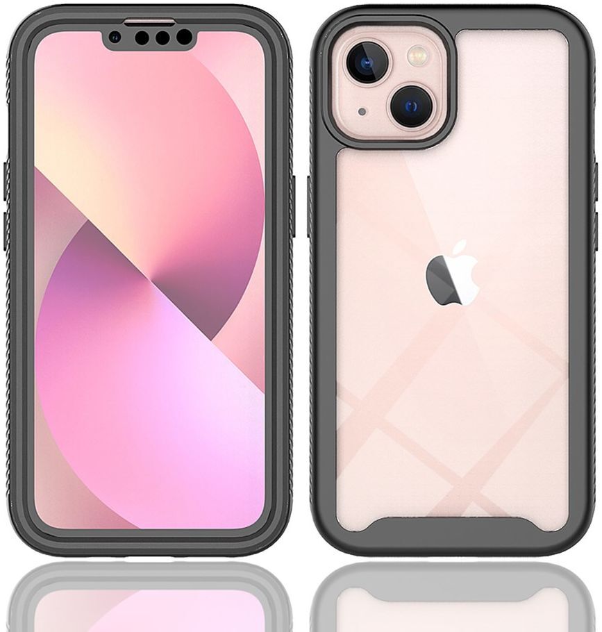 Apple iPhone 13 Mini Hoesje Full Protect 360° Cover Hybride Zwart afbeelding 14