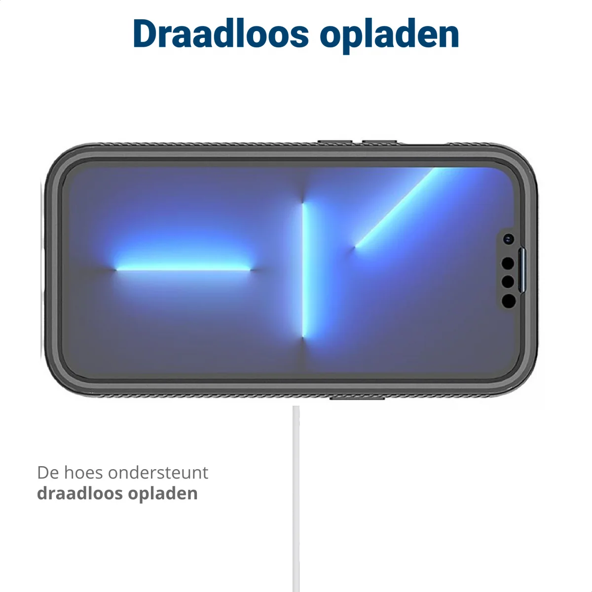 Apple iPhone 13 Pro Hoesje Full Protect 360° Cover Hybride Blauw afbeelding 6