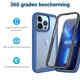 Apple iPhone 13 Pro Hoesje Full Protect 360° Cover Hybride Blauw afbeelding 2