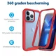 Apple iPhone 13 Pro Hoesje Full Protect 360° Cover Hybride Rood afbeelding 2