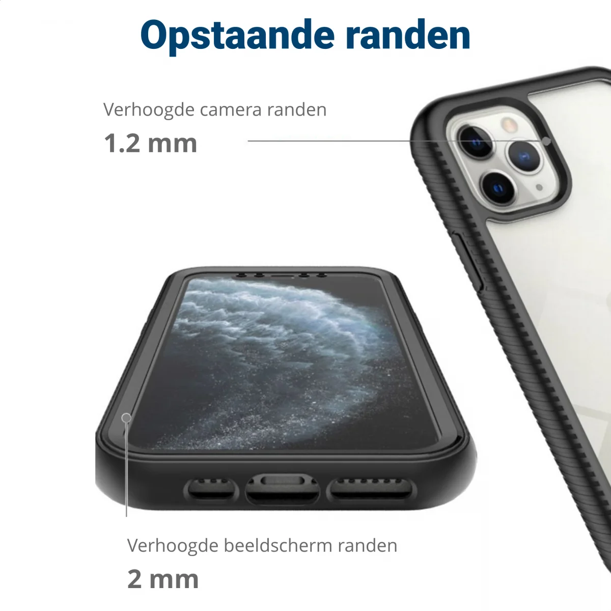 Apple iPhone 13 Pro Max Hoesje Full Protect 360° Cover Hybride Blauw afbeelding 9