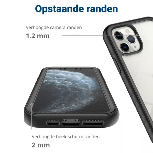 Apple iPhone 13 Pro Max Hoesje Full Protect 360° Cover Hybride Blauw afbeelding 9