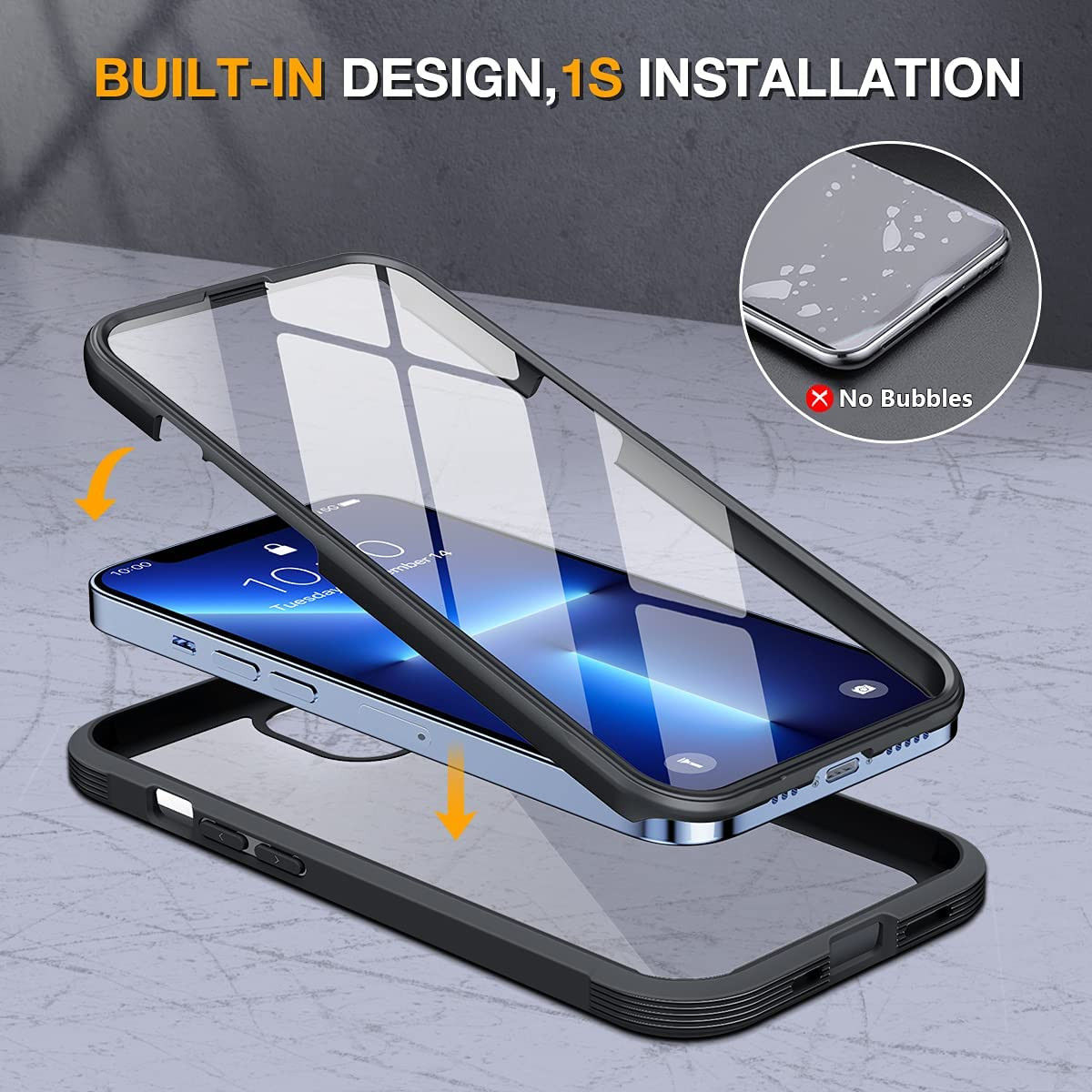 Apple iPhone 13 Pro Max Hoesje Full Protect 360° Cover Hybride Blauw afbeelding 11