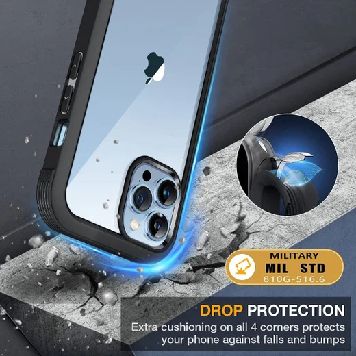 Apple iPhone 13 Pro Max Hoesje Full Protect 360° Cover Hybride Blauw afbeelding 13