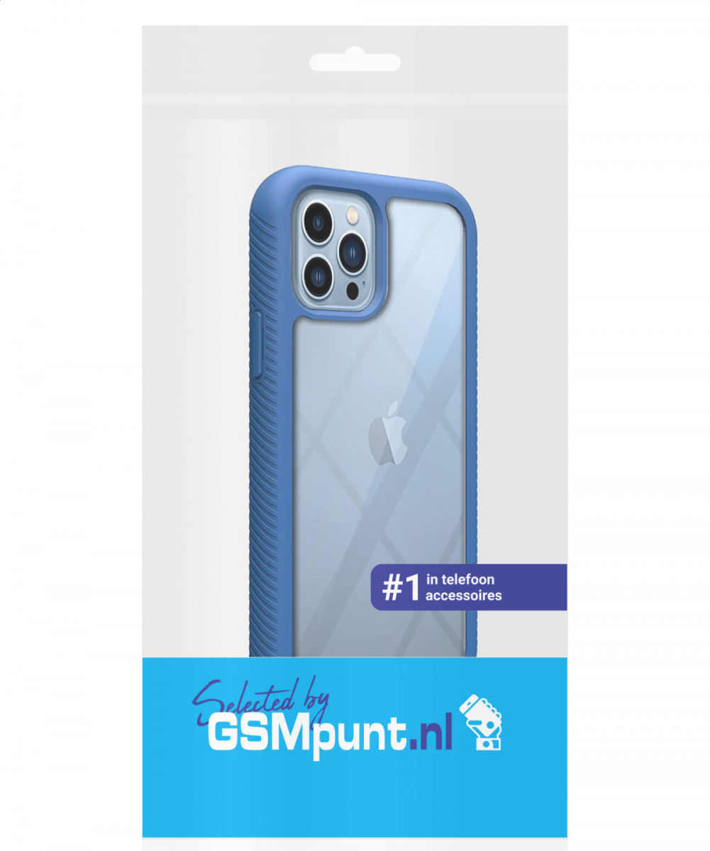 Apple iPhone 13 Pro Max Hoesje Full Protect 360° Cover Hybride Blauw afbeelding 14
