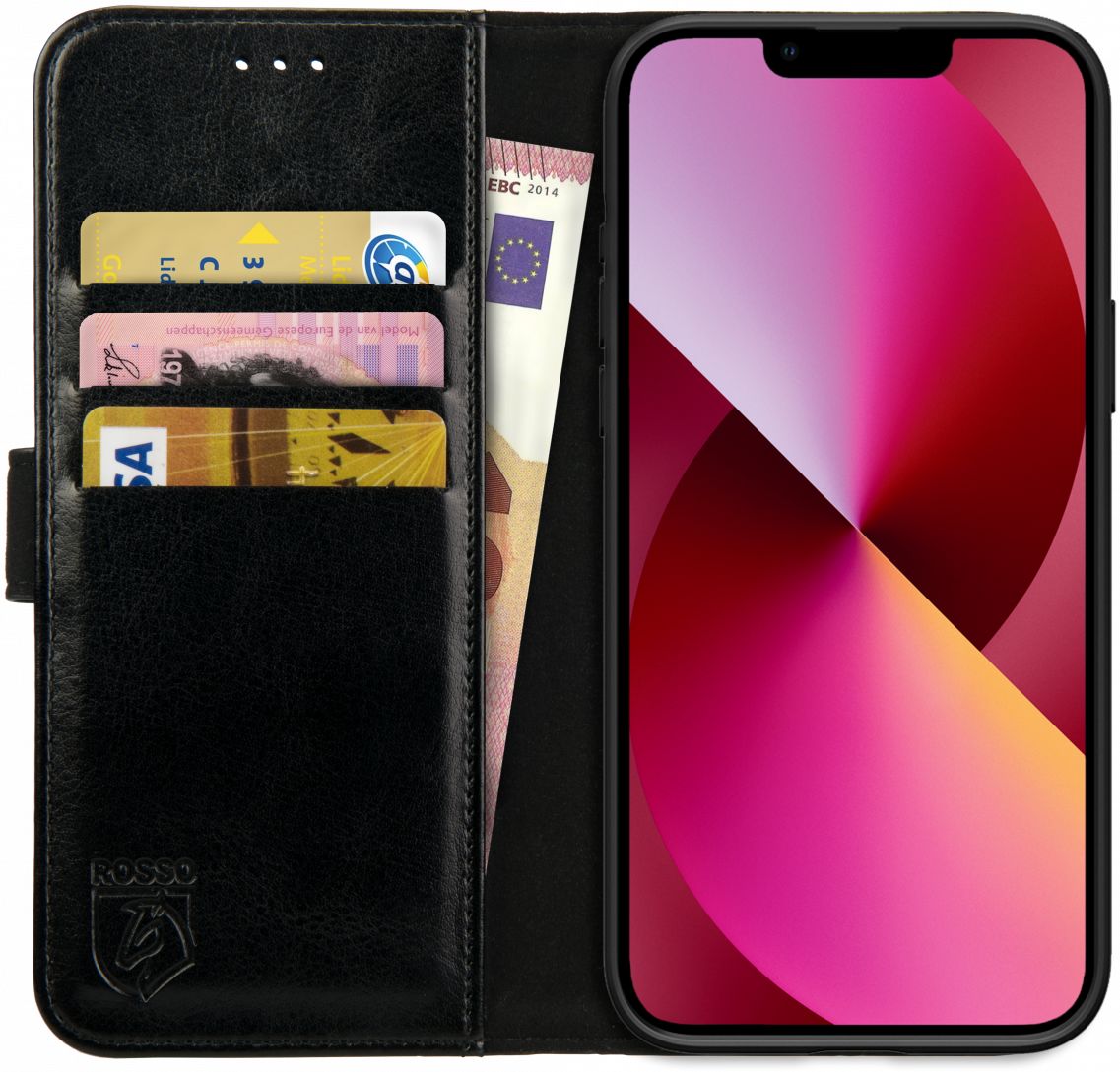Rosso Element Apple iPhone 13 Hoesje Book Cover Zwart afbeelding 1