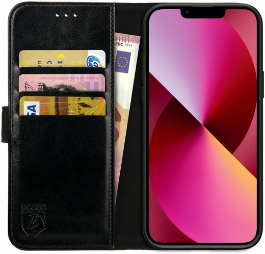 Rosso Element Apple iPhone 13 Hoesje Book Cover Zwart afbeelding 1