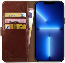 Rosso Element Apple iPhone 13 Pro Hoesje Book Cover Bruin afbeelding