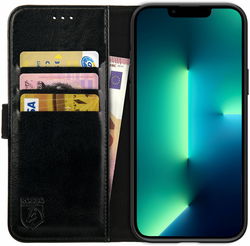 Rosso Element Apple iPhone 13 Pro Max Hoesje Book Cover Zwart afbeelding