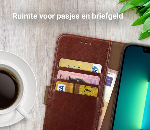 Rosso Element Apple iPhone 13 Pro Max Hoesje Book Cover Bruin afbeelding 9