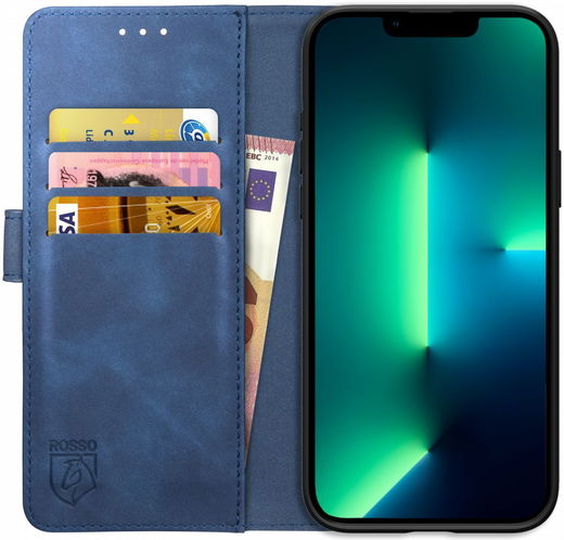 Rosso Element Apple iPhone 13 Pro Max Hoesje Book Cover Blauw afbeelding 1