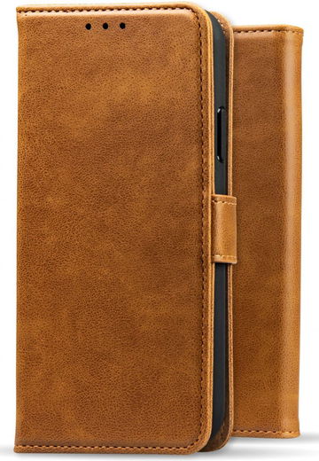 Rosso Element Apple iPhone 13 Mini Hoesje Book Cover Lichtbruin afbeelding 2