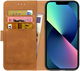 Rosso Element Apple iPhone 13 Mini Hoesje Book Cover Lichtbruin afbeelding 1