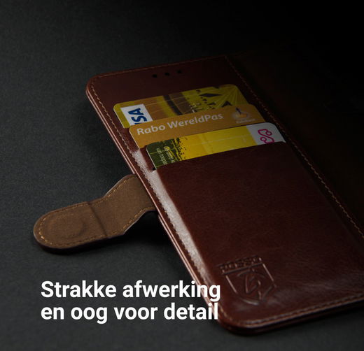 Rosso Element Apple iPhone 13 Mini Hoesje Book Cover Lichtbruin afbeelding 9