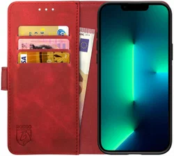 Rosso Element Apple iPhone 13 Pro Max Hoesje Book Cover Rood afbeelding