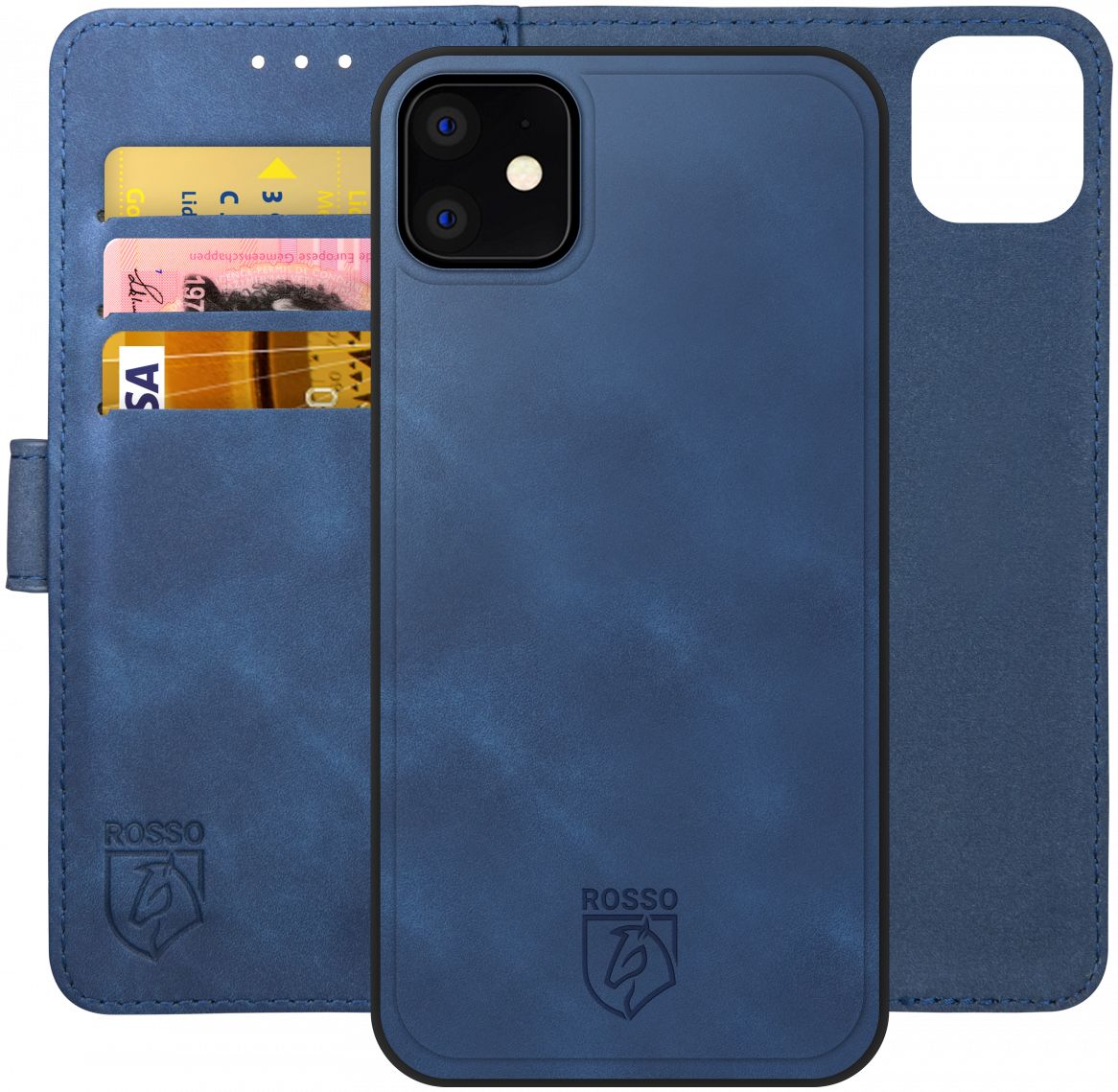 Rosso Element Uitneembaar 2-in-1 Apple iPhone 11 / XR Hoesje Blauw afbeelding 1
