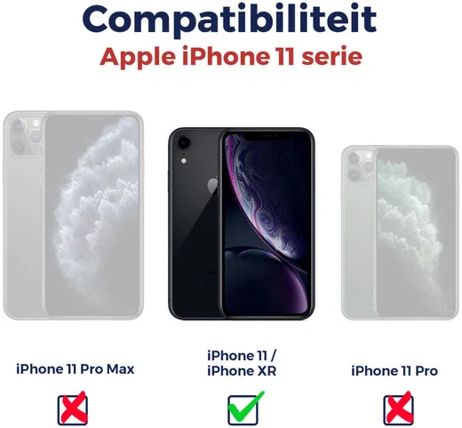Rosso Element Uitneembaar 2-in-1 Apple iPhone 11 / XR Hoesje Blauw afbeelding 9