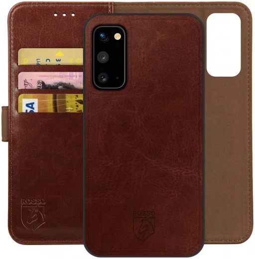 Rosso Element 2-in-1 Samsung Galaxy S20 Hoesje Bruin afbeelding 1