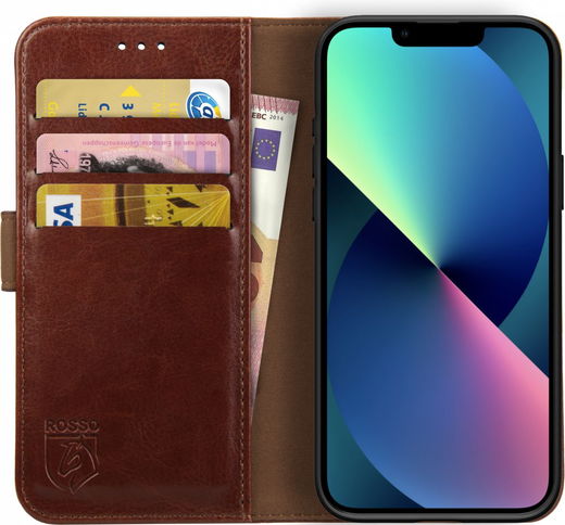 Rosso Element 2-in-1 Apple iPhone 13 Mini Hoesje Bruin afbeelding 7