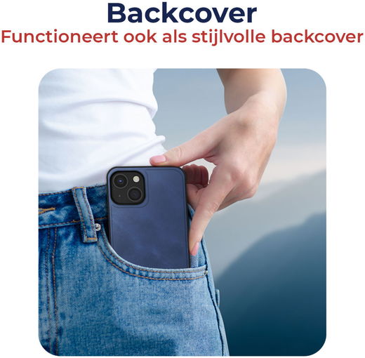 Rosso Element 2-in-1 Apple iPhone 13 Mini Hoesje Bruin afbeelding 5