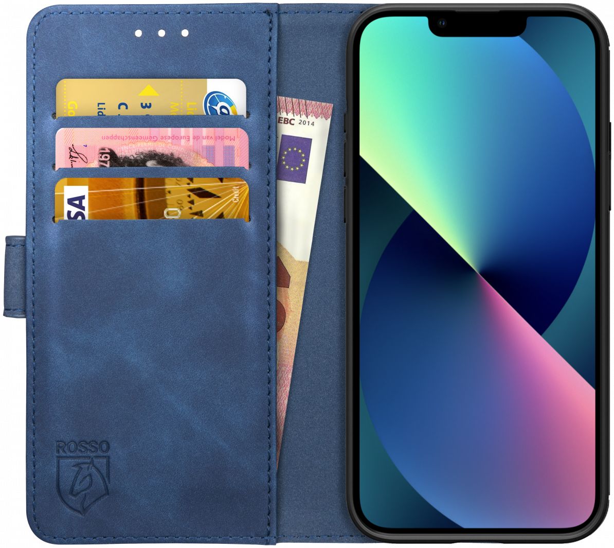 Rosso Element 2-in-1 Apple iPhone 13 Mini Hoesje Blauw afbeelding 8