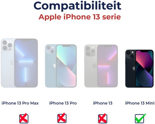 Rosso Element 2-in-1 Apple iPhone 13 Mini Hoesje Blauw afbeelding 9