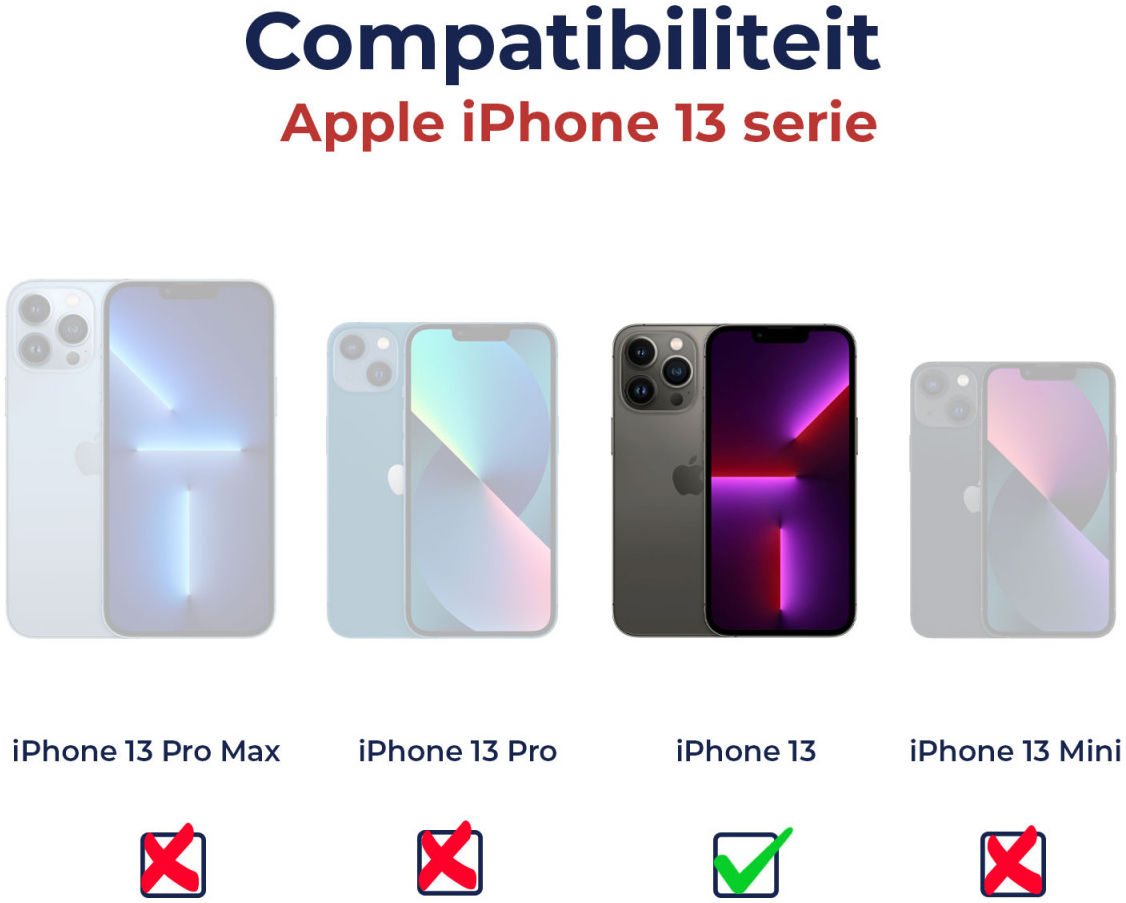 Rosso Element 2-in-1 Apple iPhone 13 Hoesje Blauw afbeelding 9