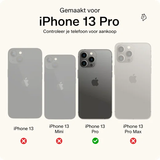 Rosso Element 2-in-1 Apple iPhone 13 Pro Hoesje Bruin afbeelding 3