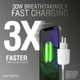 4smarts DoublePort 30W USB-A QC en USB-C Power Delivery Adapter Wit afbeelding 4
