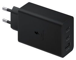 Originele Samsung Trio 65W Power Adapter USB-C / USB Snellader Zwart afbeelding
