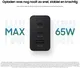Originele Samsung Trio 65W Power Adapter USB-C / USB Snellader Zwart afbeelding 4