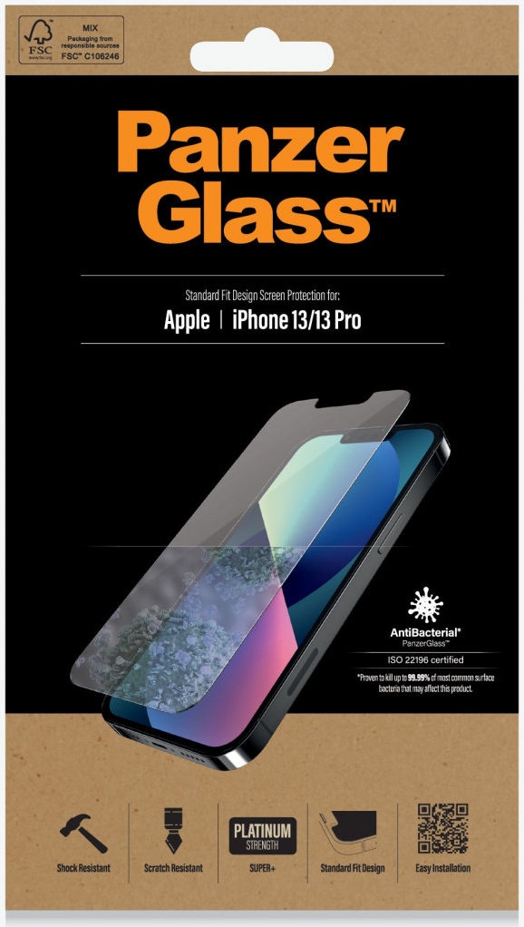 PanzerGlass iPhone 13 / 13 Pro Screenprotector Antibacterieel afbeelding 8