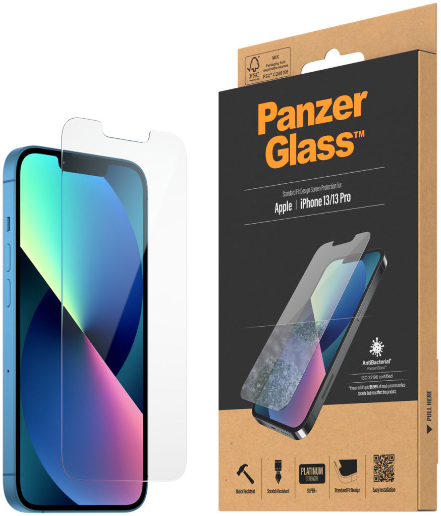 PanzerGlass iPhone 13 / 13 Pro Screenprotector Antibacterieel afbeelding 1