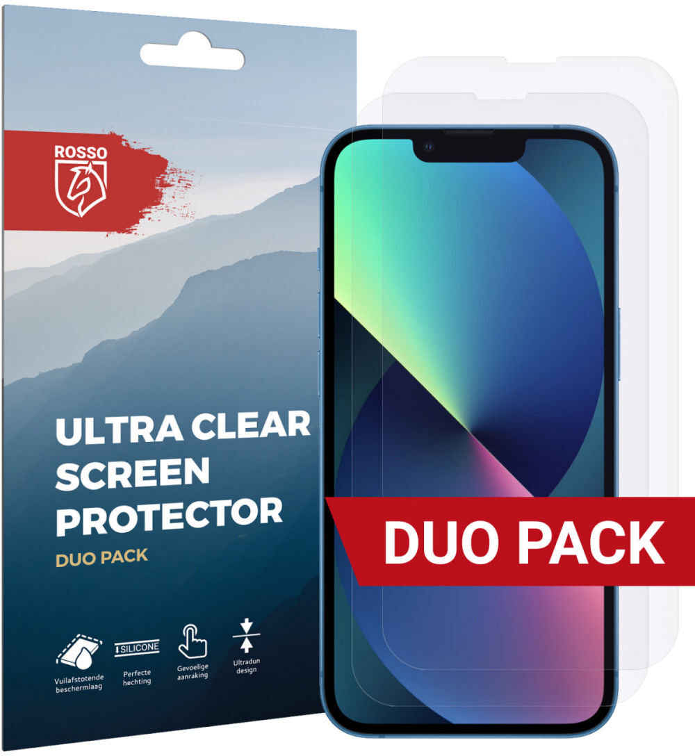 Rosso Apple iPhone 13/13 Pro Ultra Clear Screen Protector Duo Pack afbeelding 1