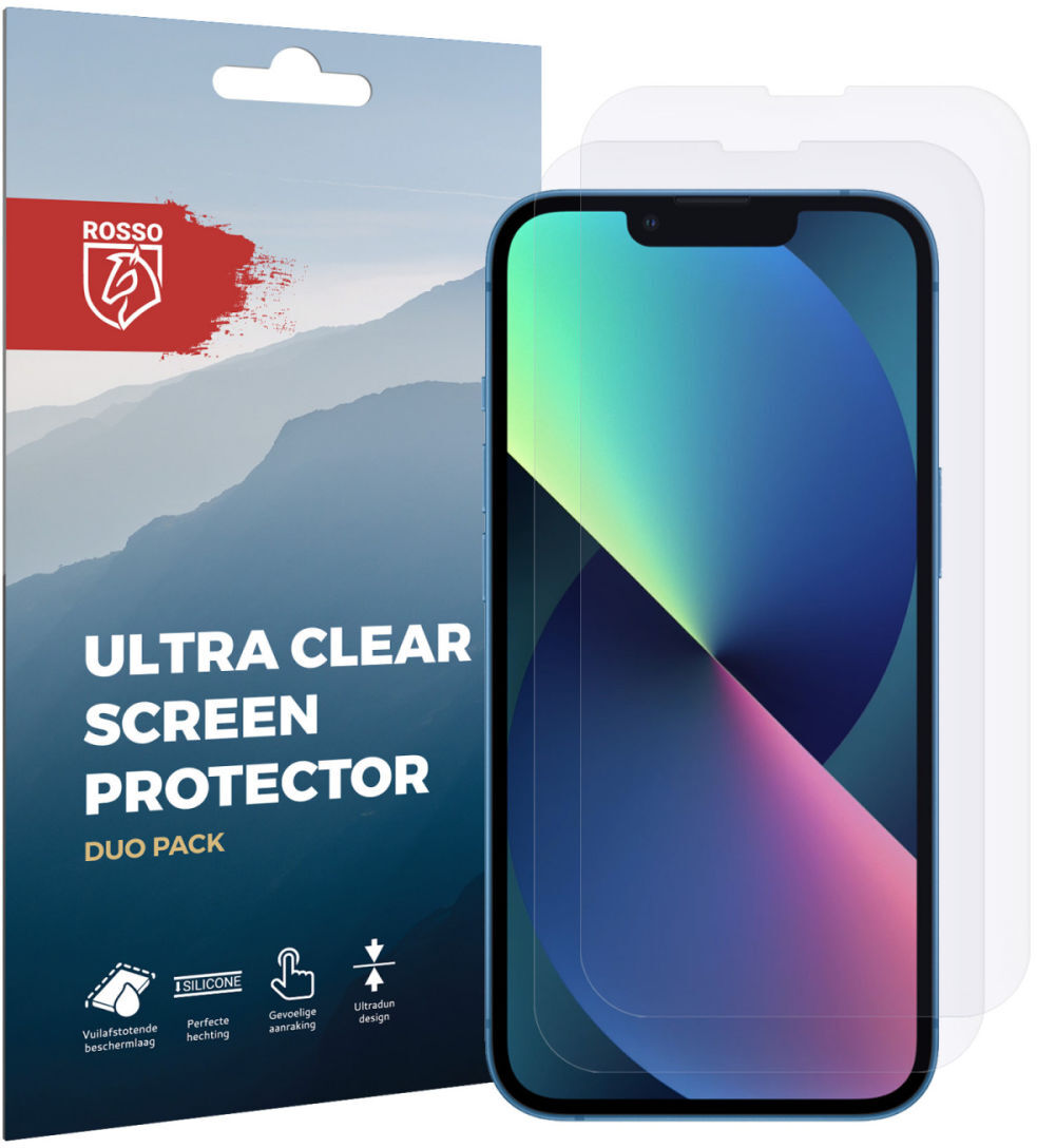 Rosso Apple iPhone 13/13 Pro Ultra Clear Screen Protector Duo Pack afbeelding 12