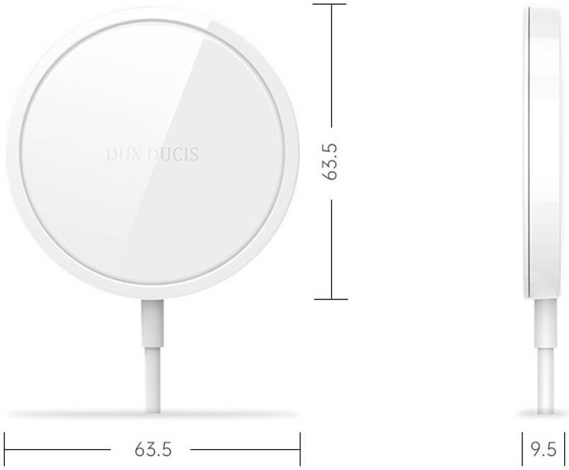 Dux Ducis 15W Magnetische Draadloze Oplader met MagSafe Wit afbeelding 8