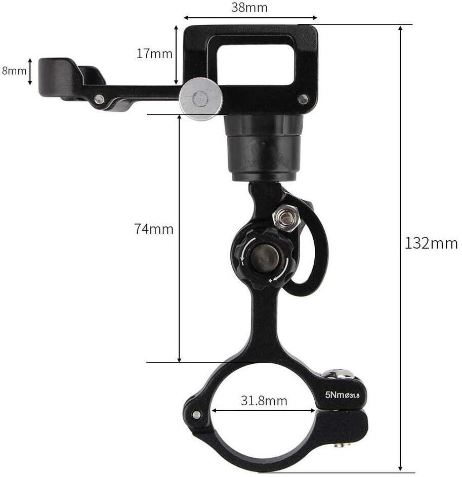 GUB Plus 15 Universele Draaibare Telefoon Fietshouder Zwart afbeelding 11