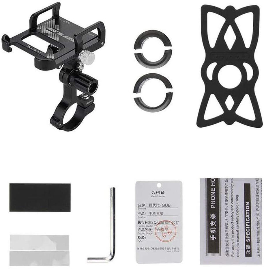 GUB Plus 15 Universele Draaibare Telefoon Fietshouder Zwart afbeelding 13