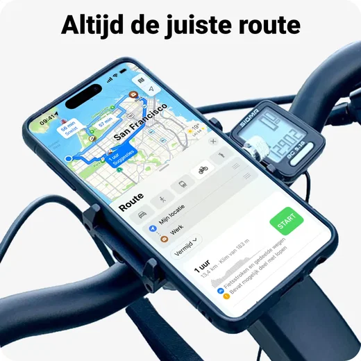 GUB Plus 15 Universele Draaibare Telefoon Fietshouder Zwart afbeelding 4