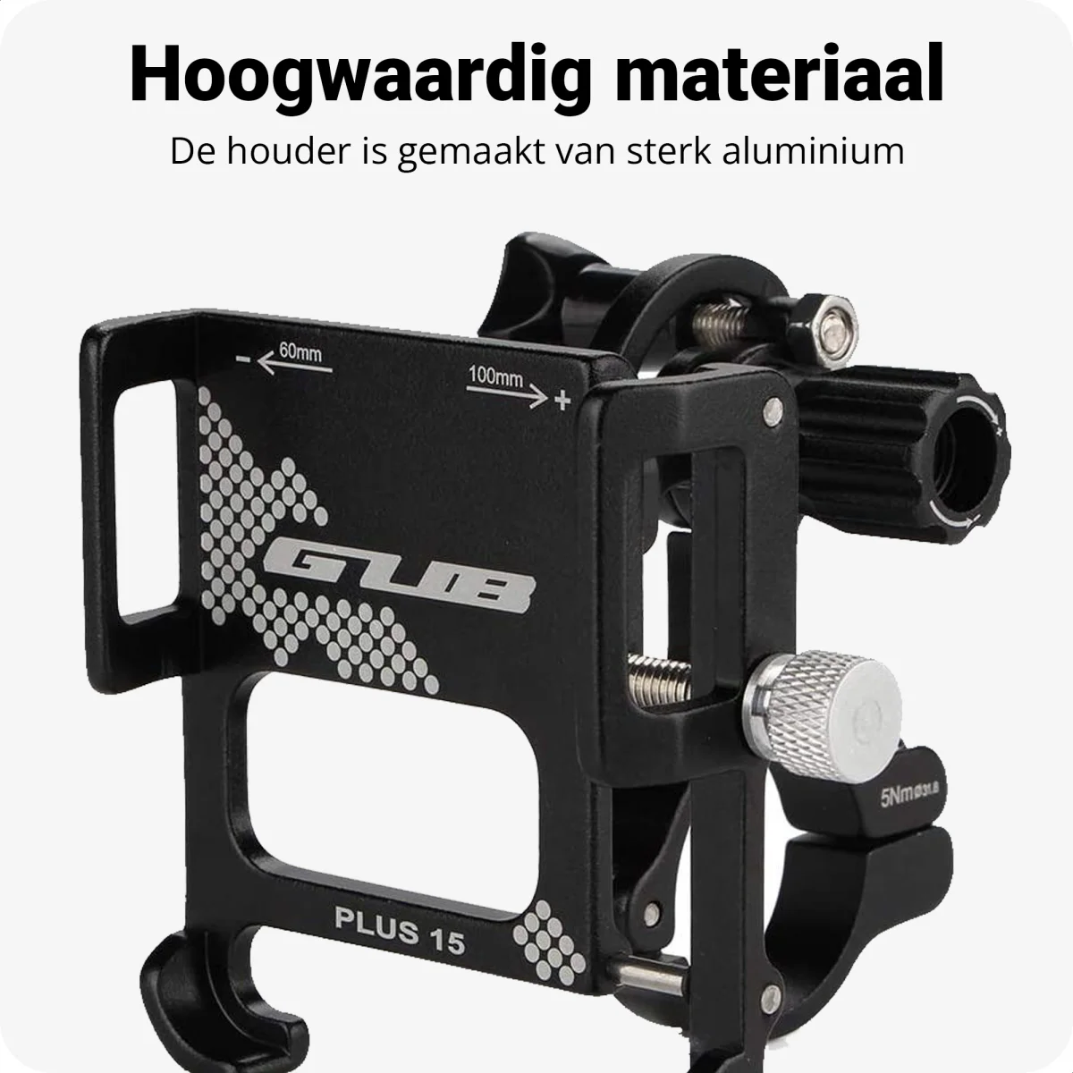 GUB Plus 15 Universele Draaibare Telefoon Fietshouder Zwart afbeelding 5
