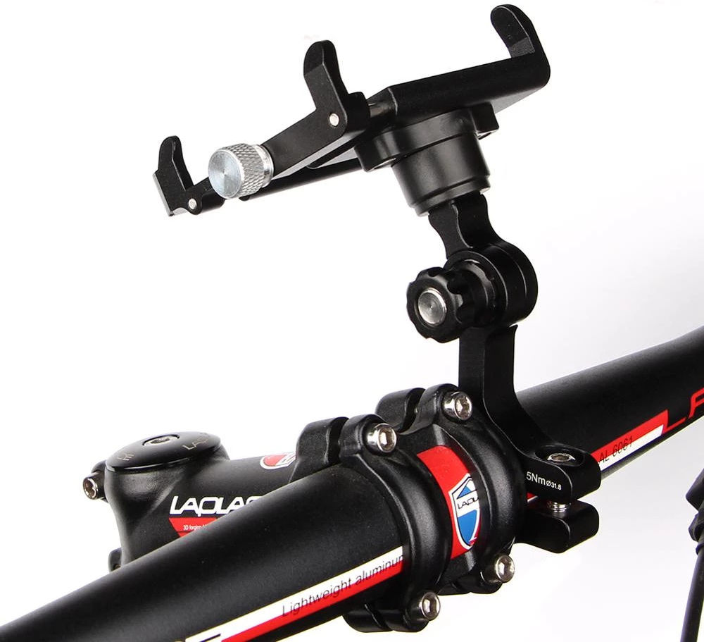 GUB Plus 10 Universele Draaibare Telefoon Fietshouder Aluminium Zwart afbeelding 3